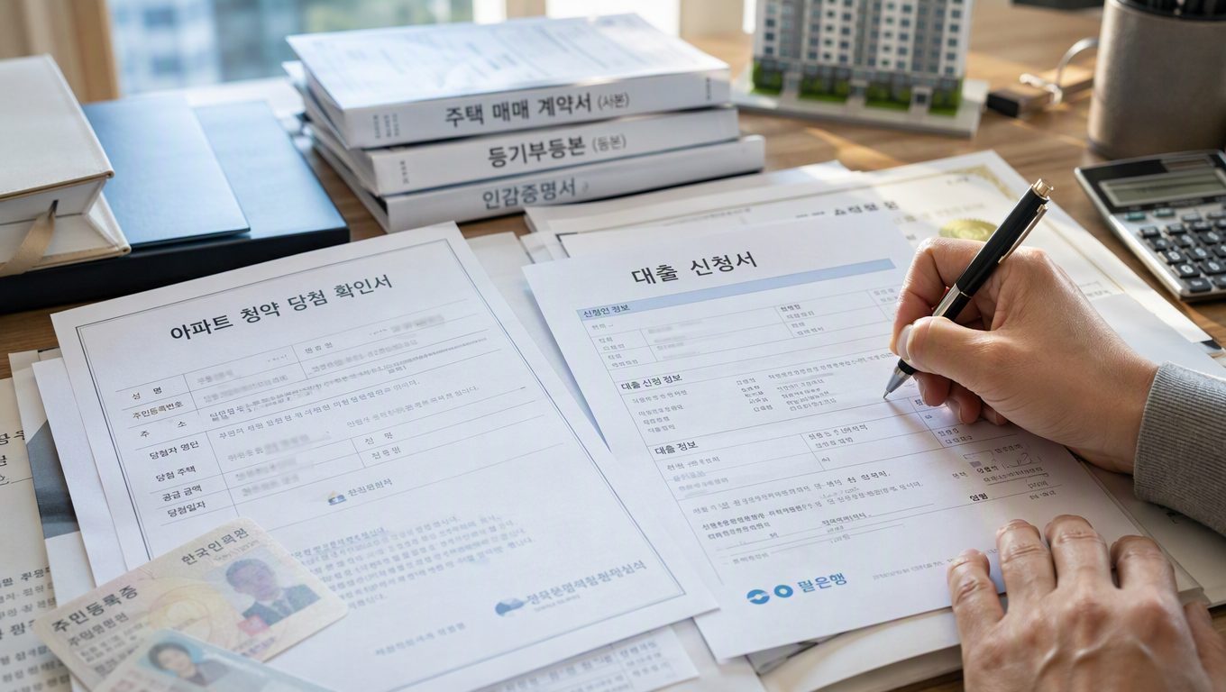 아파트 청약 당첨 후 대출 신청 순서와 필요 서류 | 아파트 청약 대출 완벽 가이드