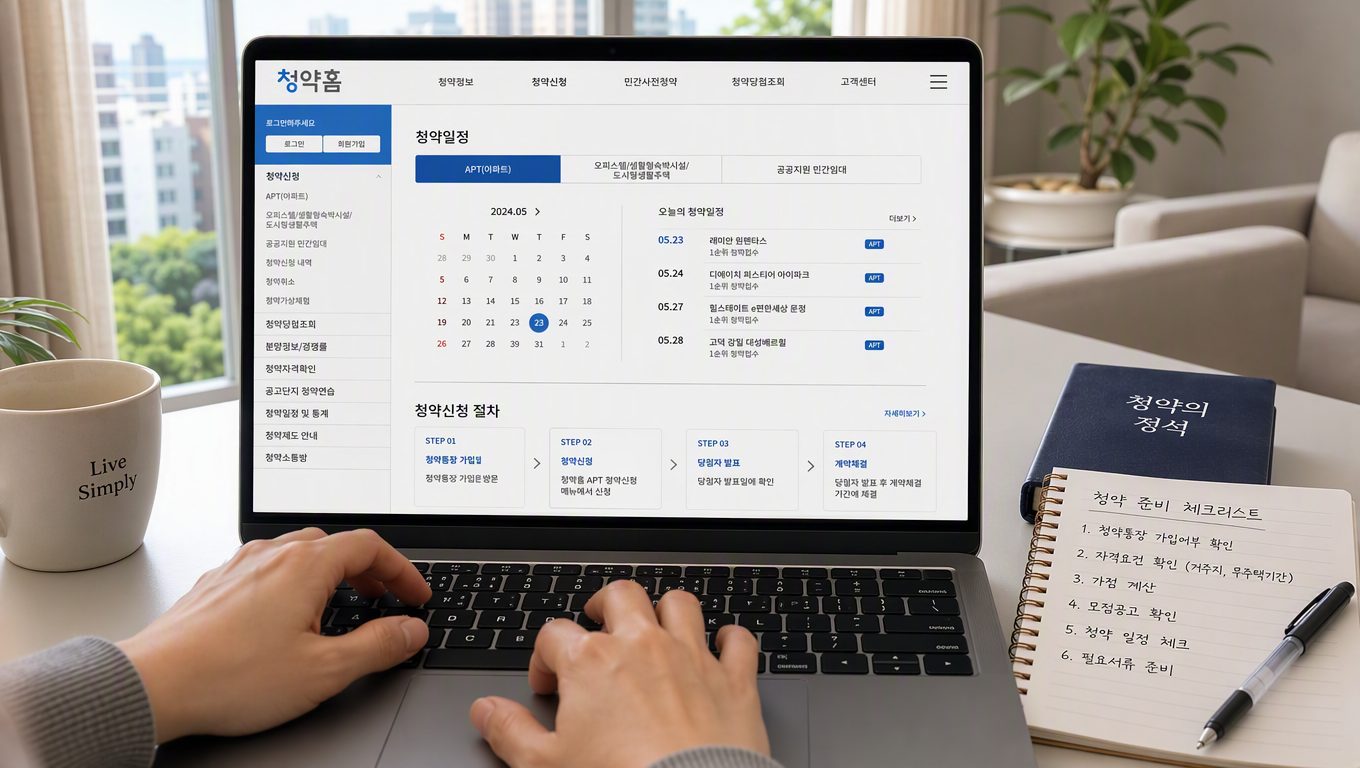 신축 아파트 청약 일정 확인 방법과 신청 절차